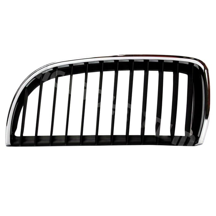 Bmw E90 Preface Main Grill Black Fin With Chrome Frame Left