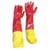 Pinnacle PVC RED SMOOTH SHOULDER GLOVE (YELLOW ELASTICATED ATTACHMENT)