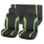 Universal SEAT COVER BLACK+GREEN 6PC