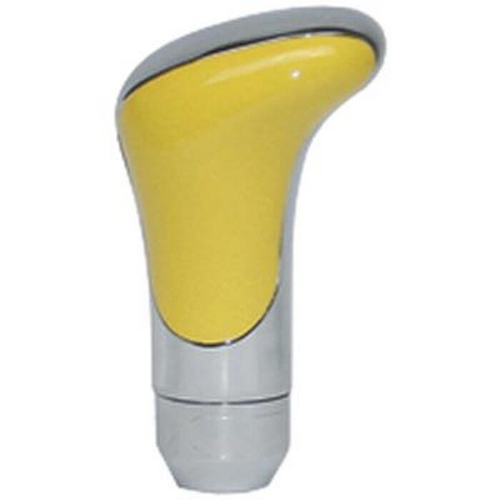 Universal Gear Lever Knob - Chrome And Yellow