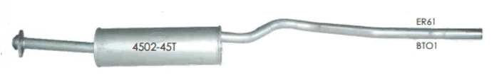 Toyota HILUX RN30/RN31 MANUAL 1.6/2.0/2.2 SWB REAR EXHAUST PIPE WITH SILENCER
