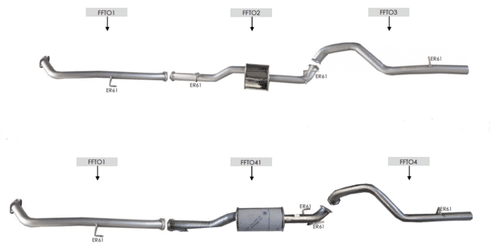 Toyota HILUX/FORTUNER 3.0 D4D 76MM FREEFLOW EXHAUST SYSTEM INSTALLATION KIT