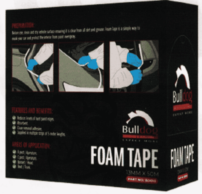 Bulldog Foam Masking Tape roll 13mm x 50m